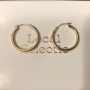 14K Solid Gold Hoop Earrings